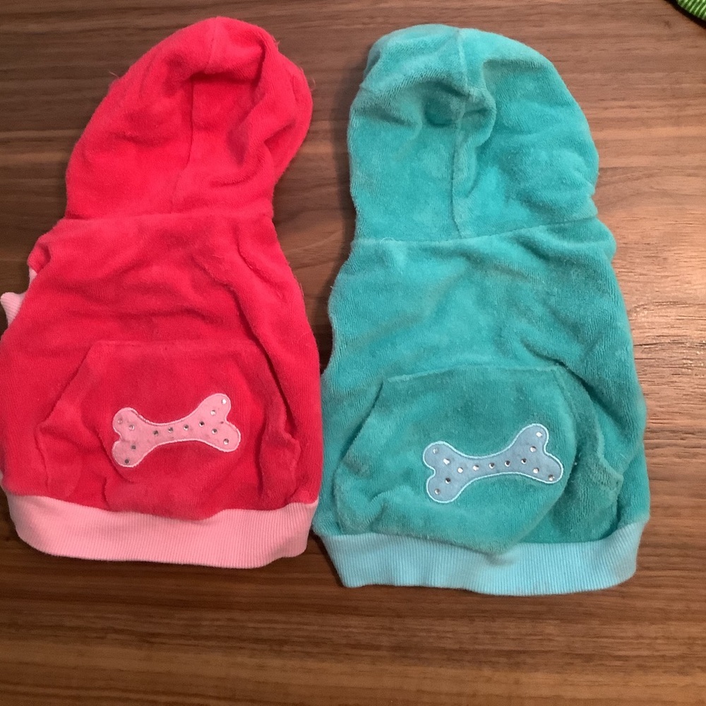 Bundle of 2 dog hoodies